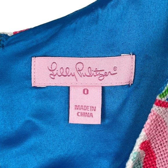 Lilly Pulitzer Nienie Dress Flutter Blue Lucky Charm 51971 Size 0 - Picture 10 of 13